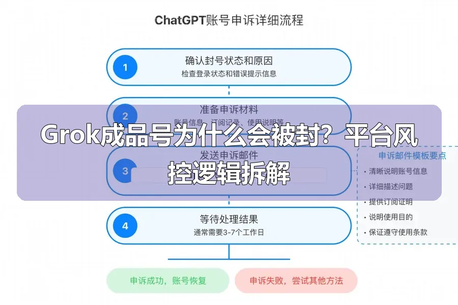 Grok成品号为什么会被封？平台风控逻辑拆解