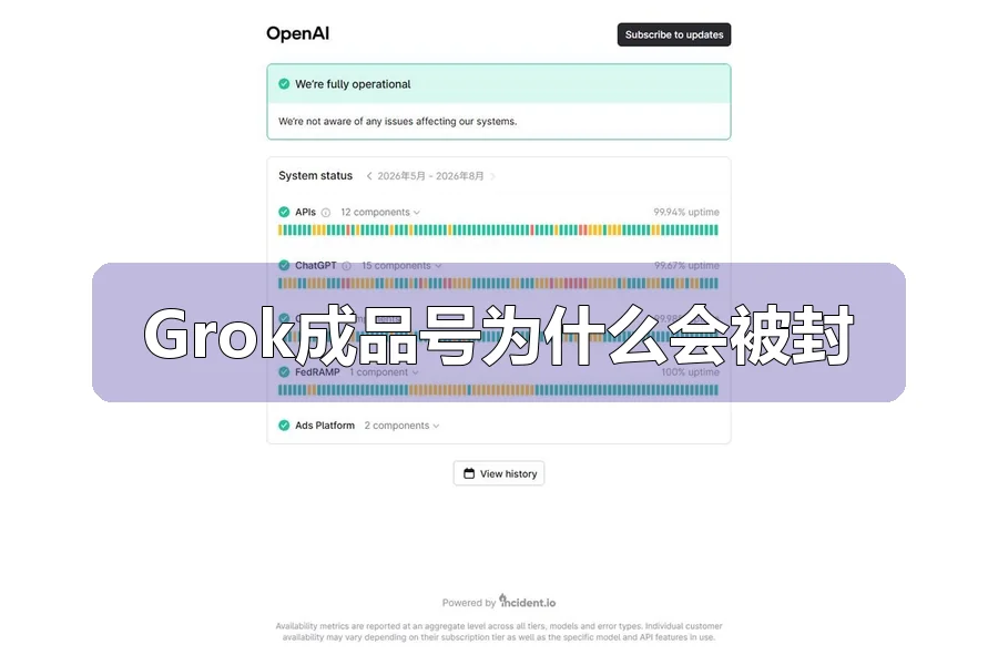 Grok成品号为什么会被封